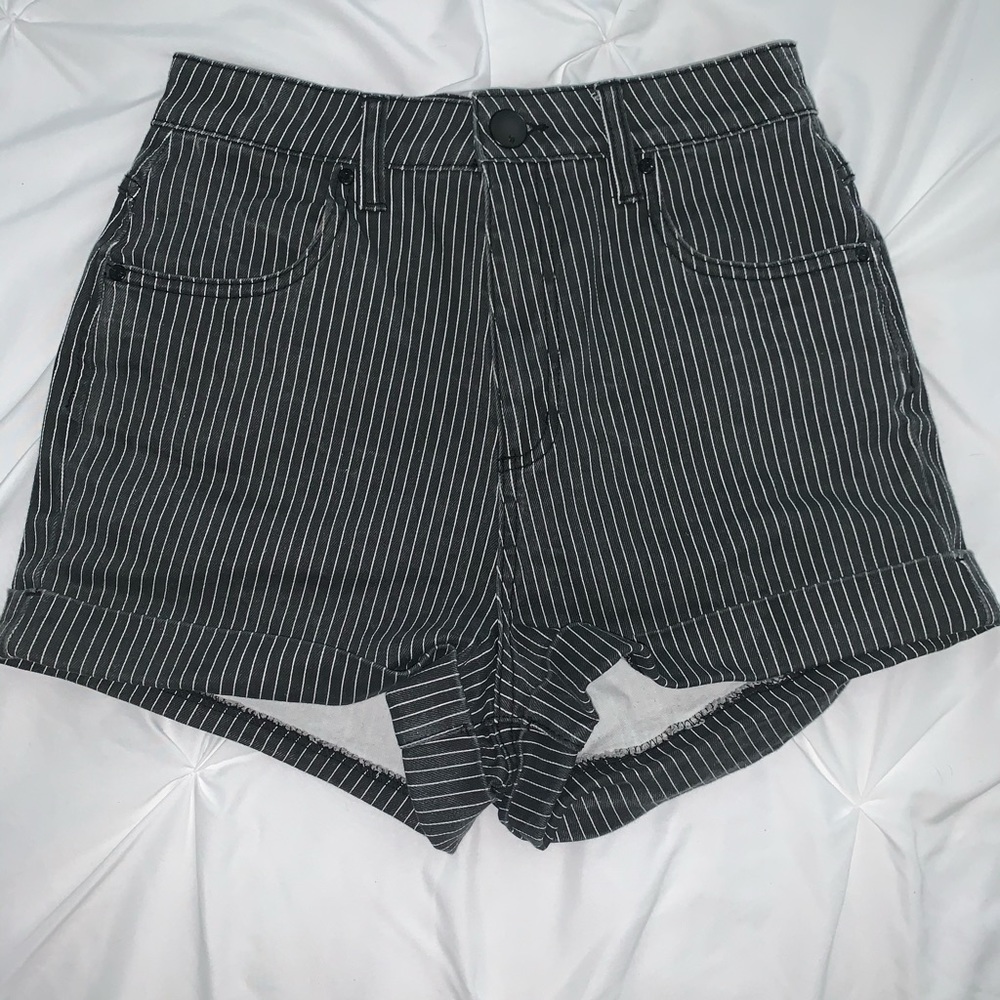 Black Shorts with Stripes